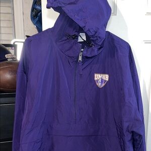 Champion UMHB  Purple 3/4 zip windbreaker Jacket